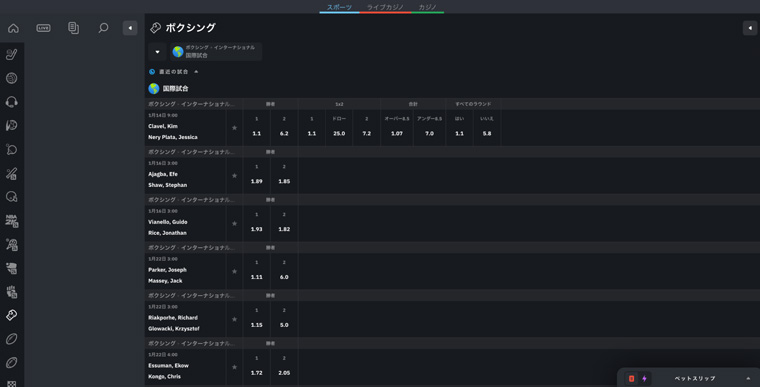 BONSのスポーツベット