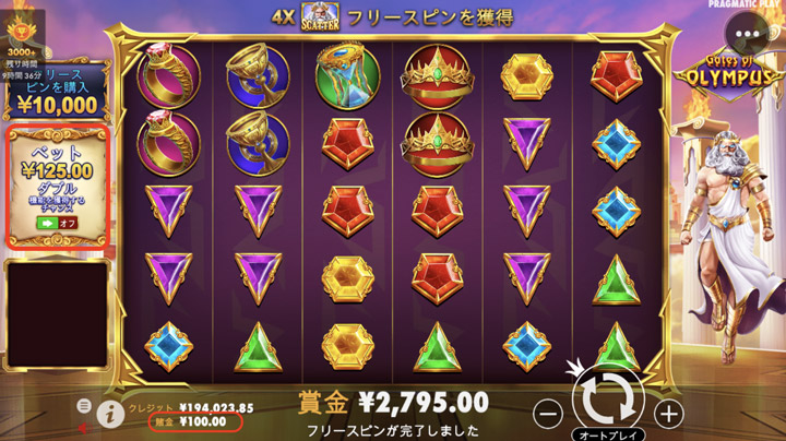 Gates of Olympusのアンティベット