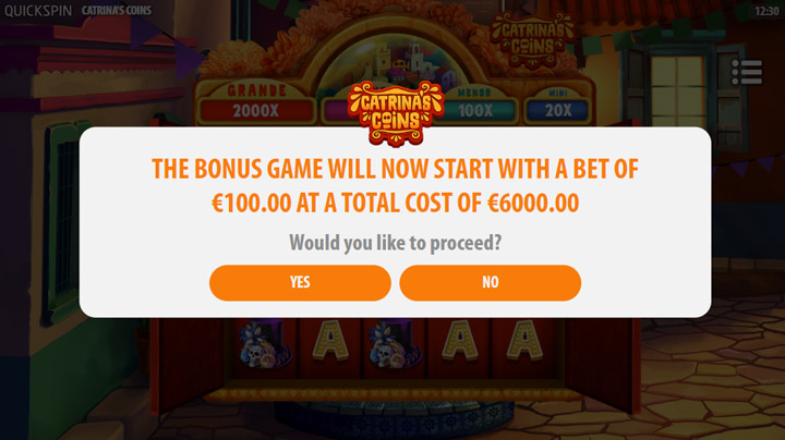 Catrinas Coinsにはボーナスゲームを開始