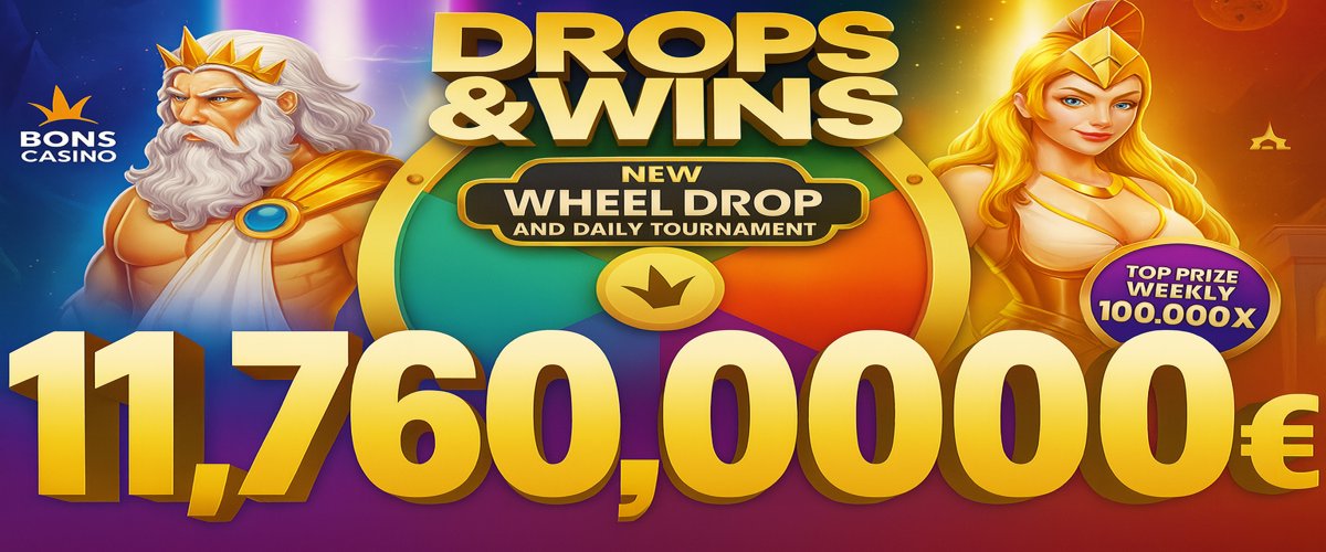 🔥「Drops & Wins」トーナメントがボンズカジノで開催中！